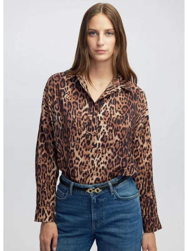 İpekyol Leopar Desen Bluz IW6250006061
