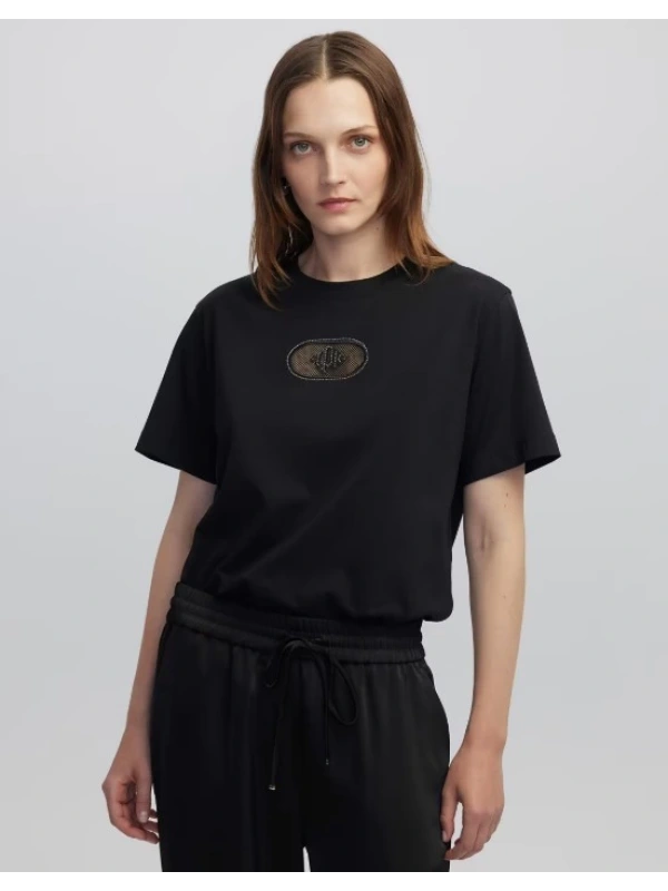 İpekyol Monogram Nakışlı T-Shirt IW6250070076