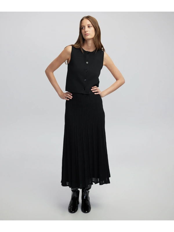 İpekyol Pliseli Kadın Siyah Triko Elbise IW6250002142