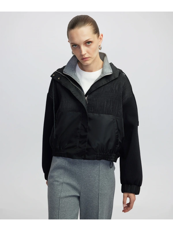 İpekyol Triko Mix Elastik Bel Kadın Siyah Mont IW6250012192