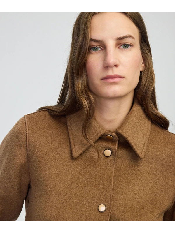 İpekyol Yün İçerikli Kadın Kamel Gömlek Ceket IW6250005105