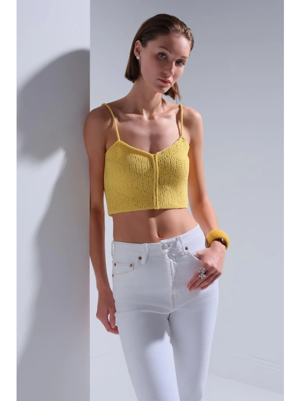 Join Us İp Askılı Crop Top 2025S019