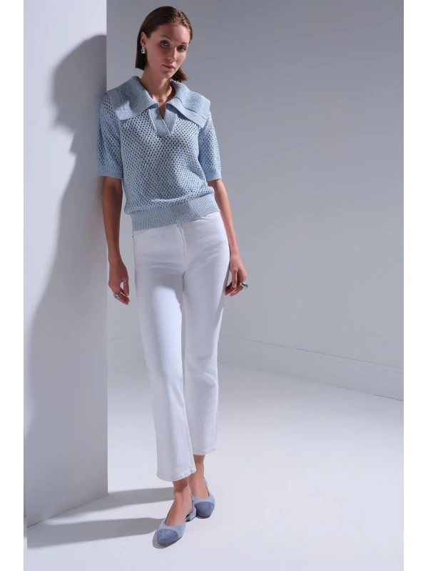 Join Us Sim Detaylı Polo Yaka Bluz 2025S104