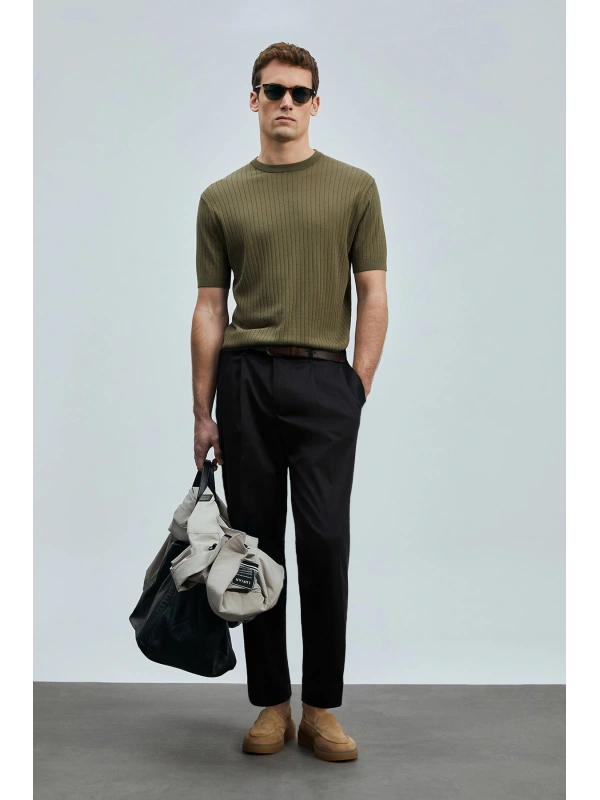 Lufian Albert Smart Chino Erkek Siyah Pantolon 111190345