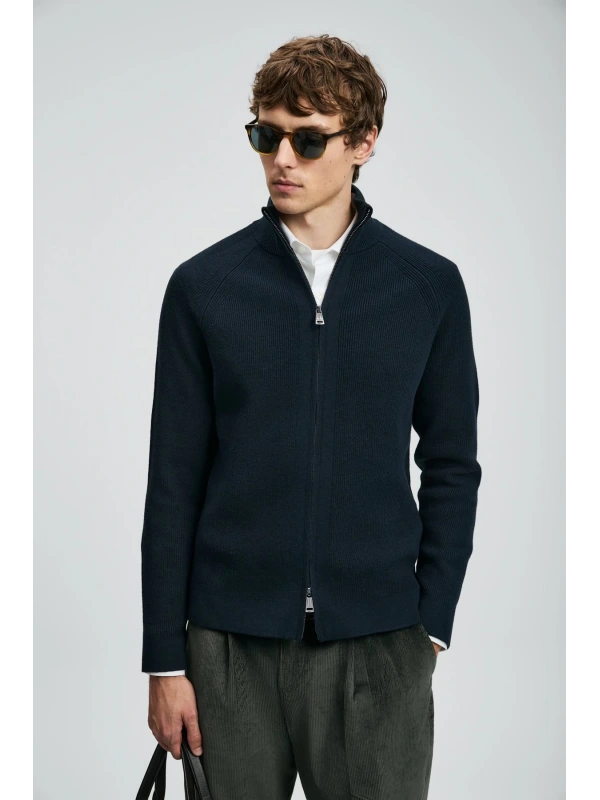 Lufian Amber Erkek Lacivert Hırka 112100075