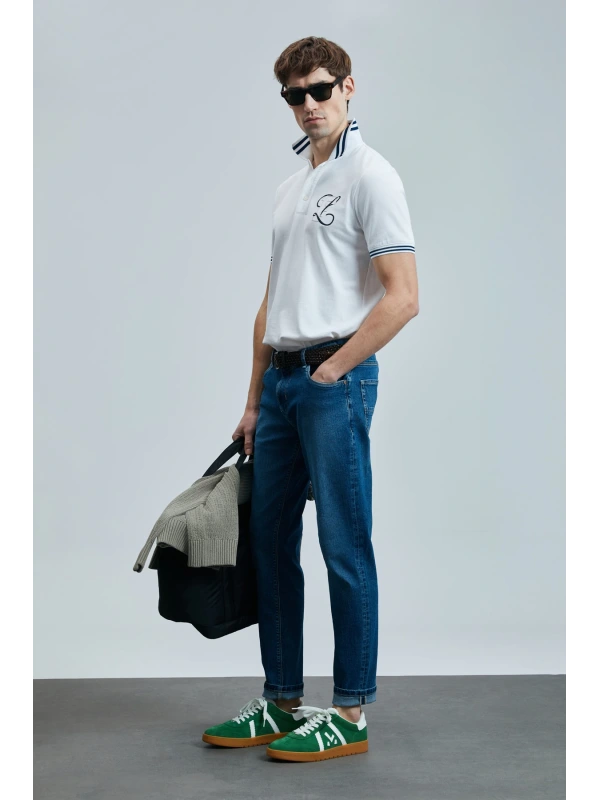 Lufian Erkek Anatol Slim Fit Mavi Pantolon 111200197