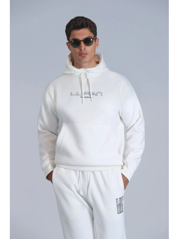 Lufian Brave Erkek Kırık Beyaz Sweatshirt 112030152