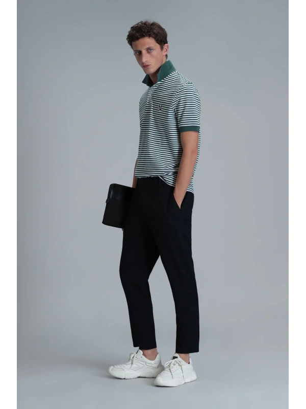 Lufian Erkek Dani Polo Yaka Yeşil T-Shirt 111040184