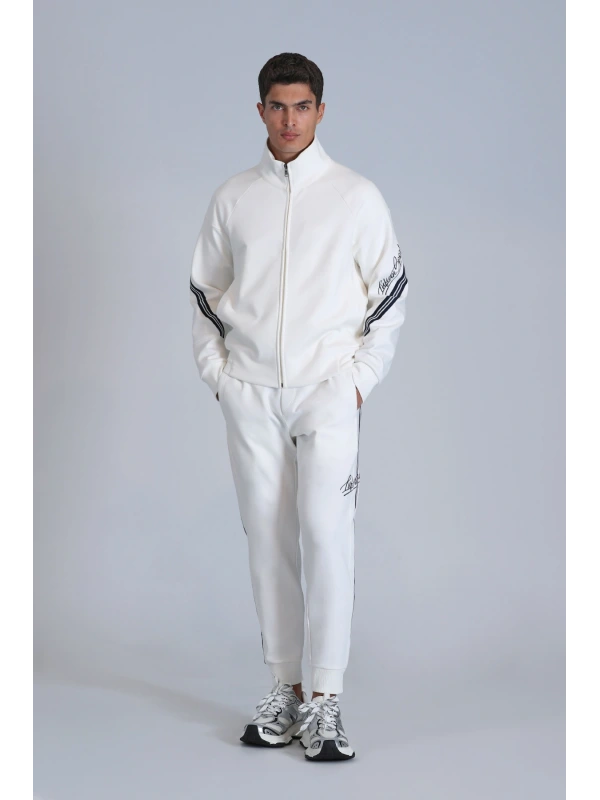 Lufian Dera Erkek Kırık Beyaz Eşofman Üstü 112050061