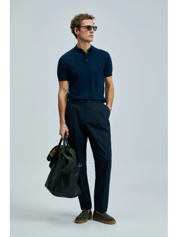 Lufian Erkek Derek Polo Yaka Lacivert T-Shirt 111090103