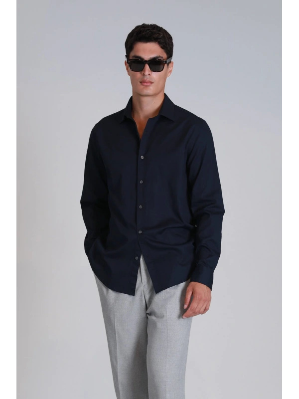 Lufian Ferla Erkek Lacivert Gömlek 112010652