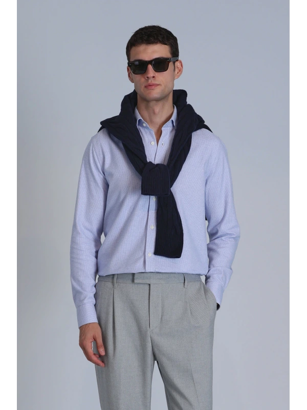 Lufian Erkek Frederik Açık Mavi Gömlek 112010645