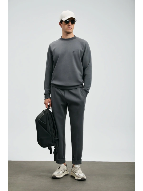 Lufian Erkek Grant Koyu Gri Sweatshirt 112030179
