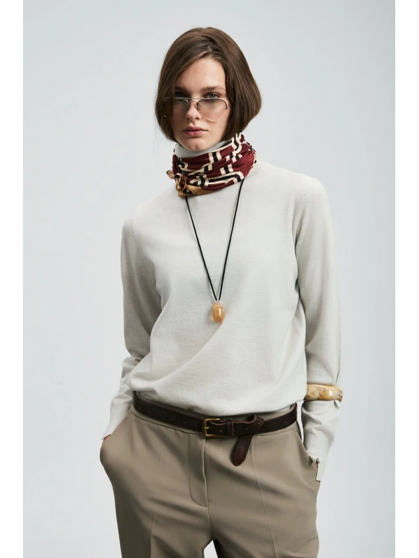 Lufian Kadın Harper Taş Renk Kazak 122090041