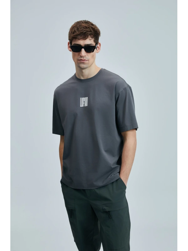 Lufian Erkek Helix Antrasit T-Shirt 111020245