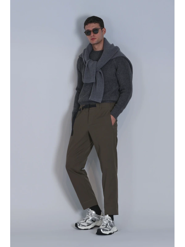 Lufian Erkek Hidden Chino Slim Fit Yeşil Pantolon 112190326