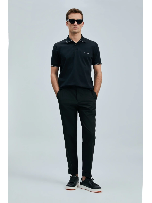 Lufian Erkek Hold Polo Yaka Siyah T-Shirt 111040226