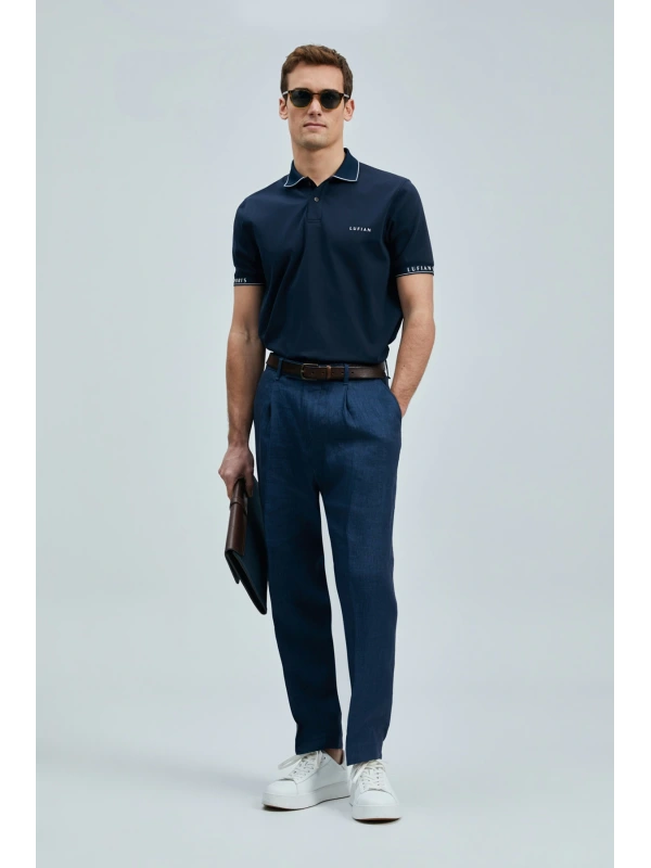 Lufian Erkek Hold Polo Yaka Lacivert T-Shirt 111040226