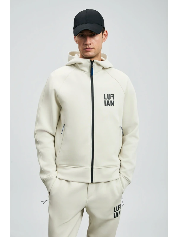 Lufian Erkek İce Kırık Beyaz Eşofman Üstü 112050079