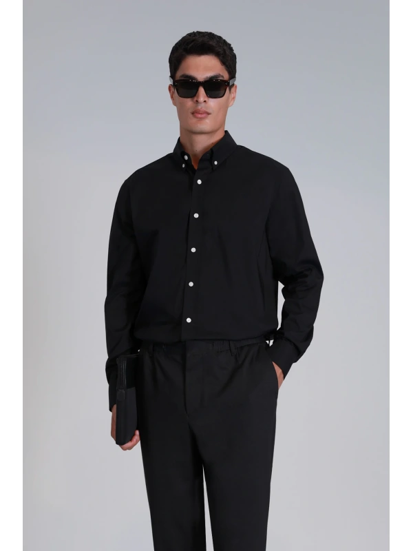 Lufian Erkek Jakob Gömlek Siyah 112010642