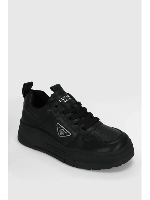 Lufian Jennifer Kadın Siyah Deri Sneaker 122230052