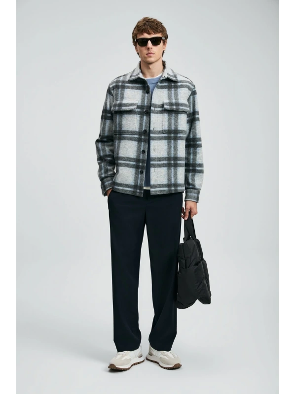 Lufian Erkek Karl Basic Regular Gri Gömlek 112010685