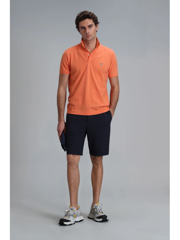 Lufian Erkek Laon Polo Yaka Koyu Turuncu T-Shirt 111040164