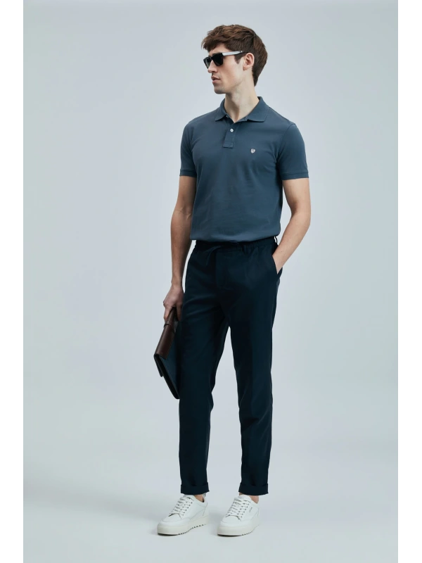 Lufian Erkek Laon Polo Yaka Antrasit T-Shirt 111040206