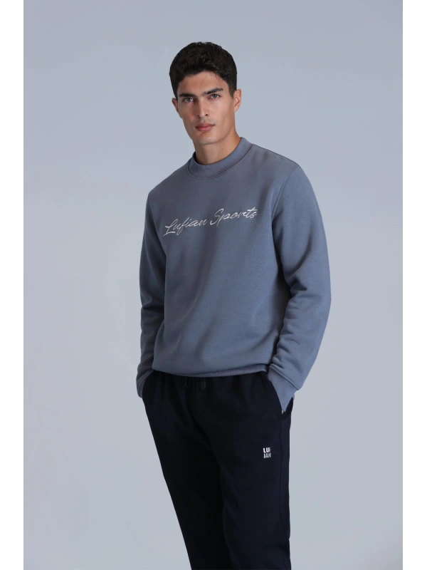 Lufian Loved Erkek Koyu Mavi Sweatshirt 112030137
