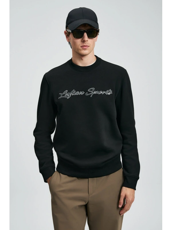 Lufian Loved Erkek Siyah Sweatshirt 112030170