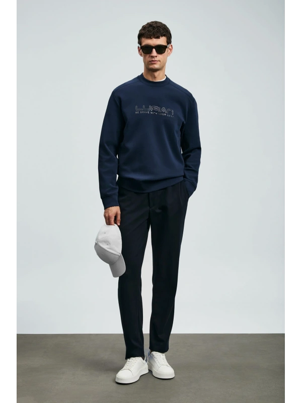 Lufian Luther Erkek Lacivert Sweatshirt 112030171