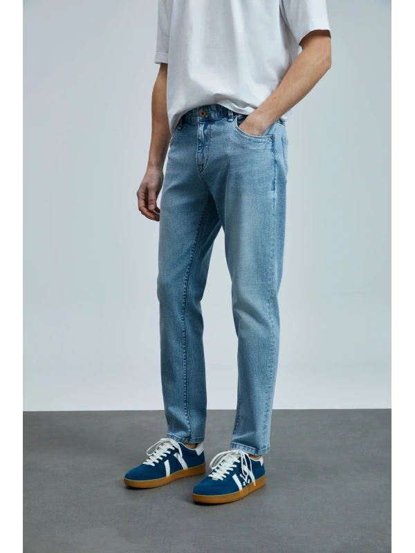 Lufian Erkek Nicolo Slim Fit Mavi Pantolon 111200190