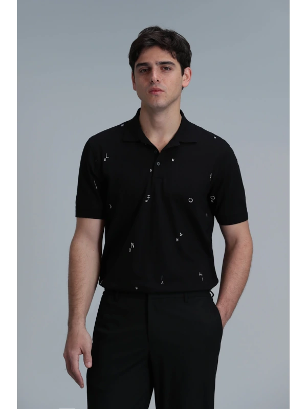 Lufian Erkek Pascal Polo Yaka Siyah T-Shirt 111040170