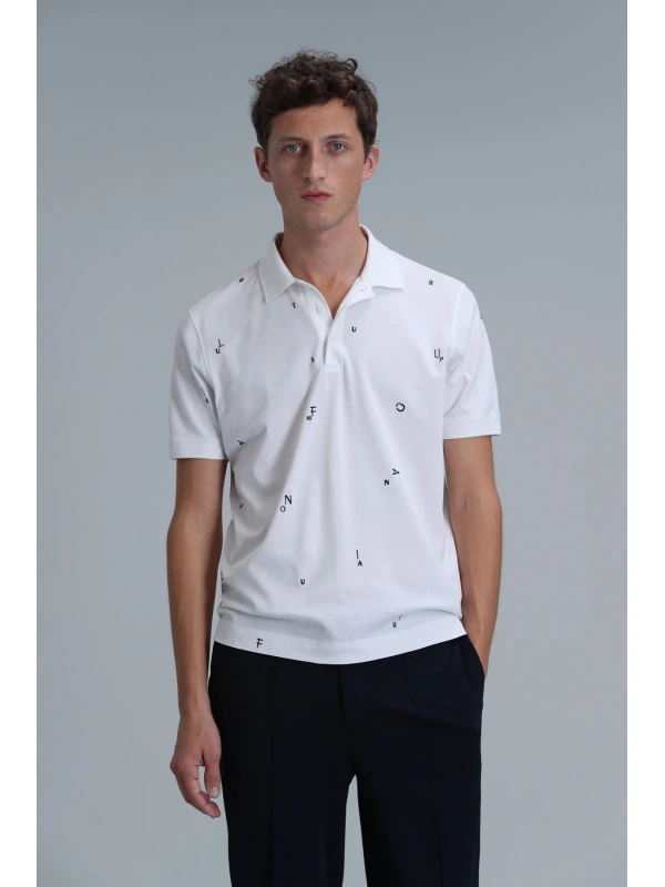 Lufian Erkek Pascal Polo Yaka Beyaz T-Shirt 111040170