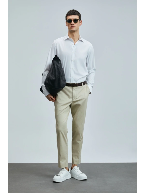 Lufian Erkek Plus Smart Chino Slim Fit Deve Tüyü Pantolon 111190339