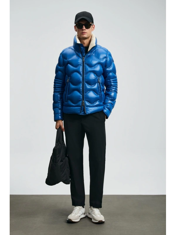 Lufian Roy Kaz Tüyü Erkek Saks Mavisi Mont 112120247