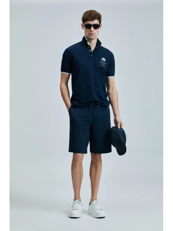 Lufian Erkek Sandor Polo Yaka Lacivert T-Shirt 111040223