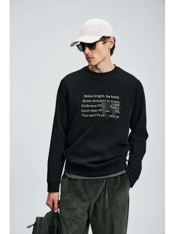 Lufian Erkek Shadow Siyah Sweatshirt 112030174