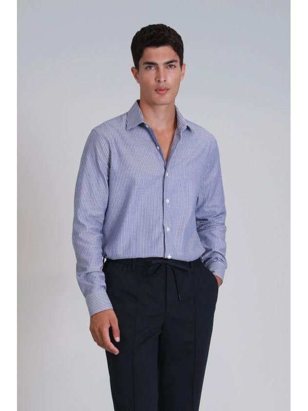 Lufian Strit Erkek Lacivert Gömlek 112010644