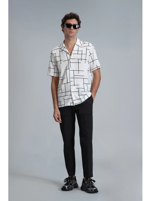 Lufian Erkek Taner Regular Basic Ekru Gömlek 111010608