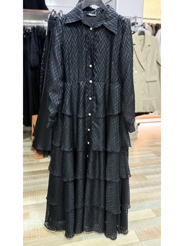 Matex Uzun Düğmeli Elbise 9060