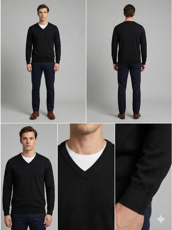 Nehir V Yaka Triko Kazak 254500502