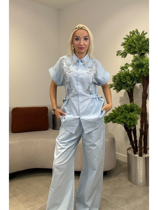 On Fashion Beli Lastikli Pantolon 70568