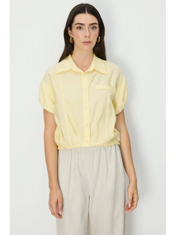 On Fashion Dikişli Kısa Kol Gömlek 74385
