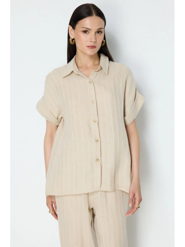 On Fashion Double Kısa Kol Gömlek 74387
