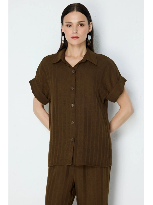 On Fashion Double Kısa Kol Gömlek 74387