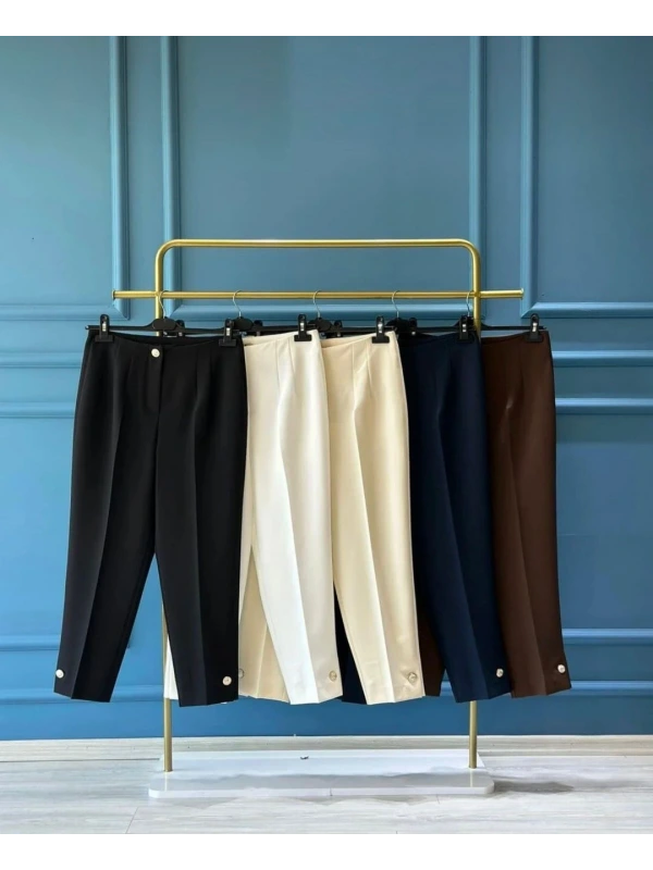 Sentez Paça Düğmeli Pantolon 5566