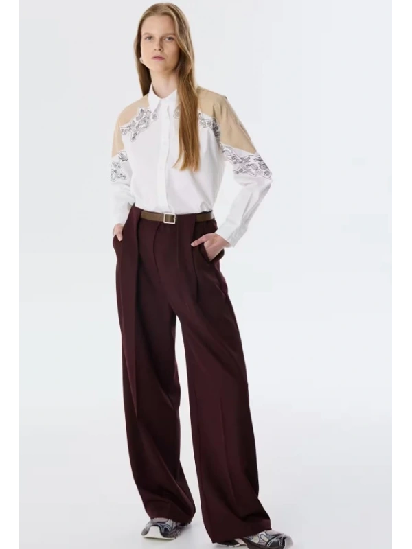 Twist Kemerli Wide Leg Pantolon TW6250003114