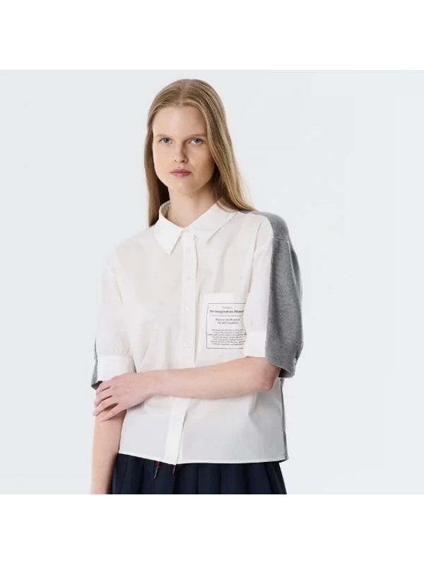 Twist Patchli Kumaş Mix Gömlek TW6250025082