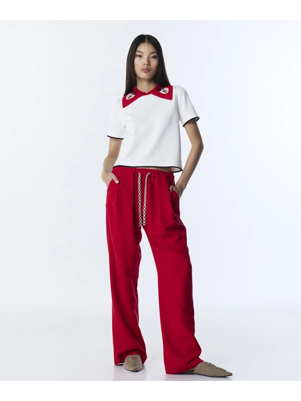 Twist Pileli Wide Leg Pantolon TS1260003135